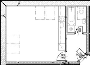 PRONÁJEM, SAMOSTATNÝ BYT 1+KK,  MOHELNICE, 35 m2 - 5