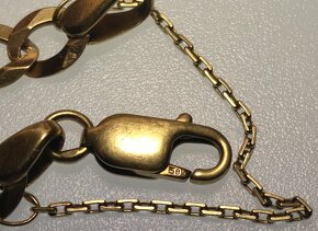 Zlatý masivní pánský náramek 14K ( 585 punc) 14 gramů,19.5cm - 5