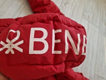 Dětská péřová zimní bunda Benetton XS,vel.4-5 let - 5
