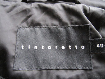 Kvalitní péřový kabát z Itálie, vel. M/38, černý - 5