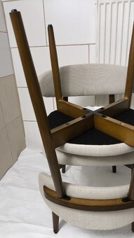 Elegantní jídelní židle COLAMY 4ks z masivu vintage styl - 5