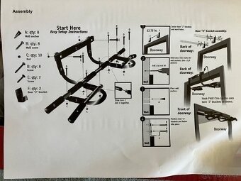 Multifunkční hrazda do dveří BRUCE LEE Power Utility - NOVÁ - 5