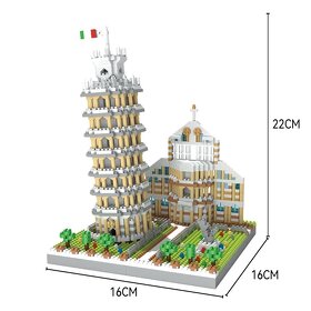NOVÉ Stavebnice typu Lego - Šikmá věž - 1994 kostek - 5