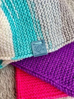 Dětská NOVÁ pletená čelenka ,, tyrkysová" - 5