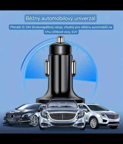 NOVÉ   Nabíječka do auta + držák na mobil magnetický - 5