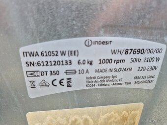 INDESIT A++ ZÁRUKA DOPRAVA INSTALACE - 5