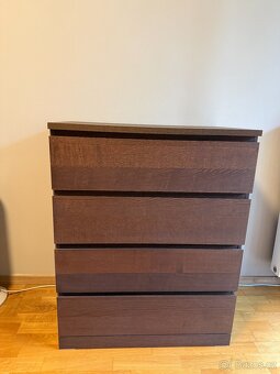 Postel MALM 160x200,noční stolky a komoda - 5