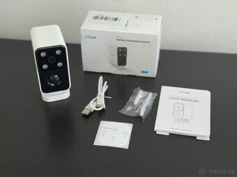 VNITŘNÍ VENKOVNÍ WIFI KAMERA IEGEEK BATERIOVÁ OTOČNÁ 180° - 5