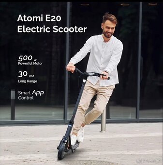 Elektrická koloběžka ATOMI E20 – NOVÁ, chytrá, výkonná - 5