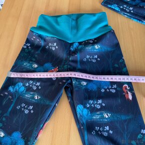 NOVÉ- handmade Soft kalhoty +čepice Unuo- 86 + S - 5