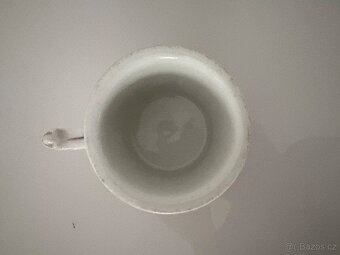 Starožitný porcelánový hrnek František Josef I. a Wilém II. - 5