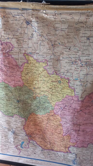 Nástěnná mapa Železniční osobní doprava 1961 - 5