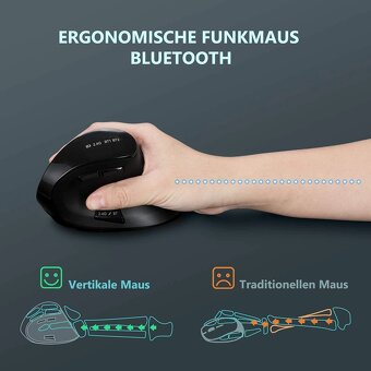 Bezdrátová nabíjecí ergonomická myš - 5