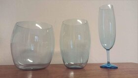 12 sklenic modré sklo české Bohemia Crystal - 5