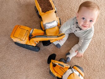 Plyšová hračka pro děti traktor dempr JCB - 5