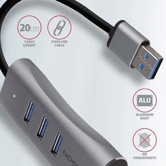 USB hub | Axagon HMA-GL3AP  | Gigabit LAN | Nový - 5