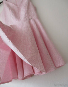Dámské společenské šaty růžové L 40 - 5