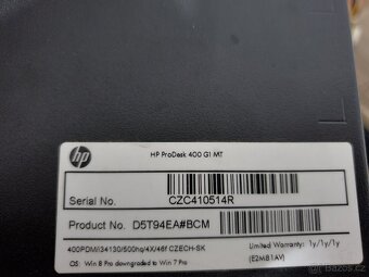 HP Prodesk 400 s i3-4130@3.40GHz, 6gb ddr3 a 512gb hdd - 5