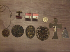 Kameninové nádoby, lžíce, vidličky, svícen, madonka a jiné - 5