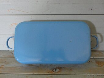 Modrý smaltovaný pekáč velký - 5