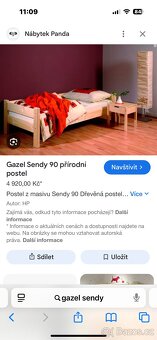 Vyvýšená postel Gazel Sendy s klouzačkou - 5