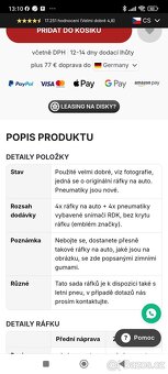 Alu kola mercedes W222 S class 5x112r19 zimní - 5