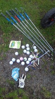 Golfový bag, vozík na bag a doplňky. - 5