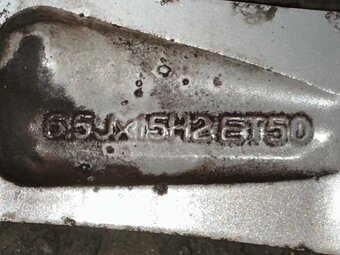 Original ALU kola VW Bristol 15" 6,5J ET50 + 195/65/R15 - 5