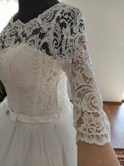 Svatební šaty 36-40 M,L - 5