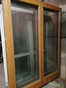 Prodám dřevěné francouzské  okno / dveře dvojskla ditherm fi - 5