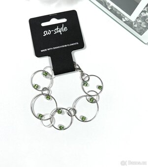 Swarovski Elements - kroužkový náramek - 5