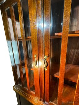 Starožitná dubová knihovna - Art Deco - 5