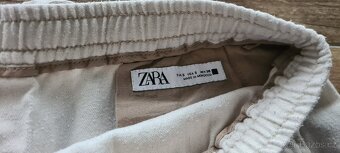 Pánské lněné béžové kraťase Zara - 5