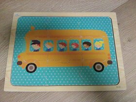 Dřevěná puzzle pro nejmenší děti (6 ks) - 5
