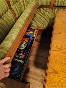 rohová rustikální kuchyňská sedačka - 5