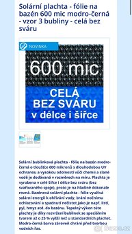 Naviják na solární bazénovou plachtu + solární plachta - 5