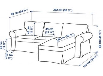 Sedačka s lenoškou Ektorp - 5