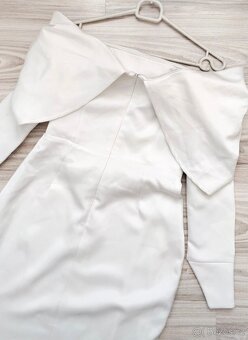 Bílé dlouhé společenské / svatební / popůlnoční šaty - 5