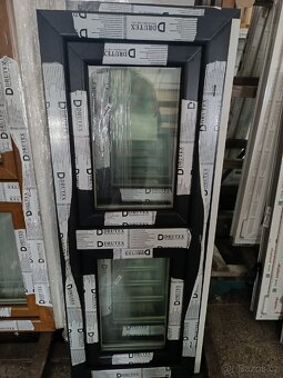 Okna PVC antracit/bílá, nová, dvojsklo, Mix rozměrů - 5