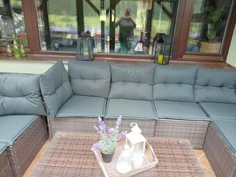 ratanová sestava s poduškami - 5