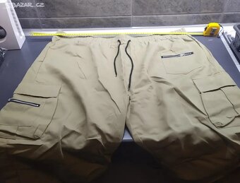 NOVÉ 2ks Pánské Plus Size kalhoty Khaki + Černá - 5