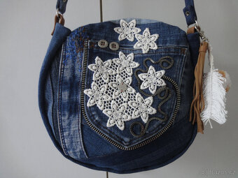 Malá džínová kabelka - 3 kusy/ORIGINÁL - 5