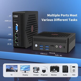 miniPC UMAX U-Box N10 Pro, jNový záruka +SSD +RAM +WiFi6E - 5