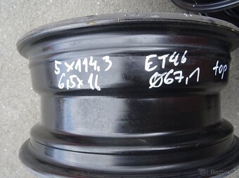 Alu disky Hyundai, Kia, 16",rozteč 5x114.3, ET 46,šíře 6,5J - 5