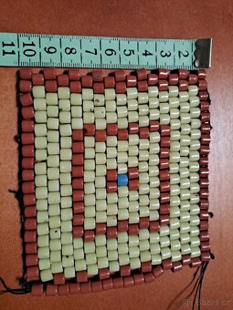 Retro dečka/podložka ze skleněných korálků - 5