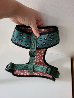 Khaki Leopard upravitelne psí designové kšíry vel M - 5