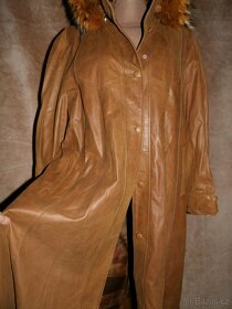 Měkoučký nadměrný dlouhý překrásný kožený kabát z pravé kůže - 5