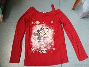 Nové - Vánoce Mickey Tričko - 5