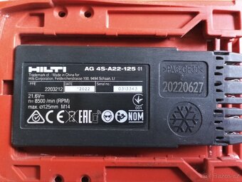 Hilti rázový utahovák, aku uhlová bruska a nabiječka - 5