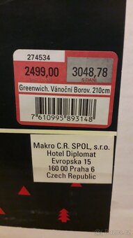 vánoční stromeček umělý 2 metry zcela nový nikdy nepoužitý - 5